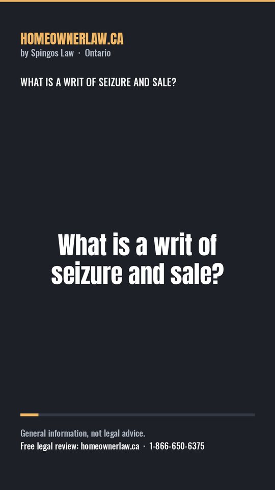 Video: What is a writ of seizure and sale?